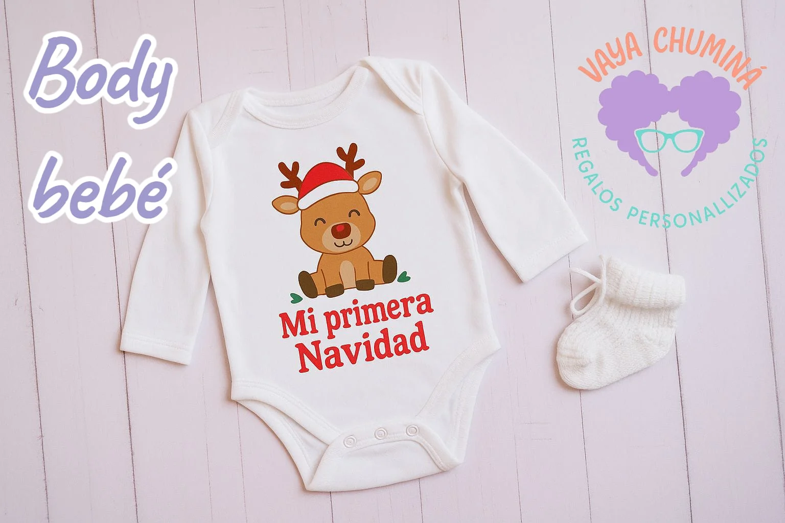 Body Bebé Primera Navidad - Artículo personalizado en Jerez de la Frontera